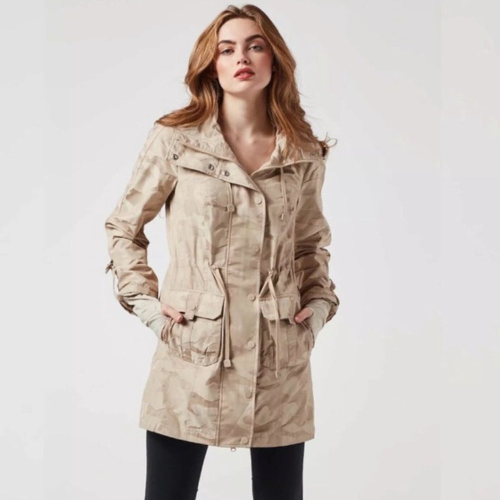 COPY - Blanc Noir Camo-Print Anorak Rain Jacket (tan)